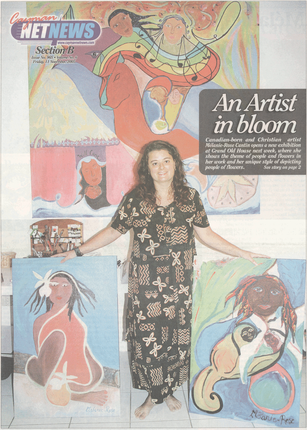 An Artist in bloom, Cayman Net News 2005-11-11