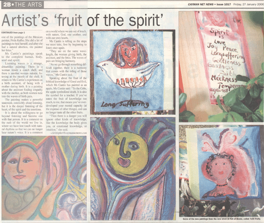 Artist's Fruit of the spirit, Cayman Net News 2006-01-27