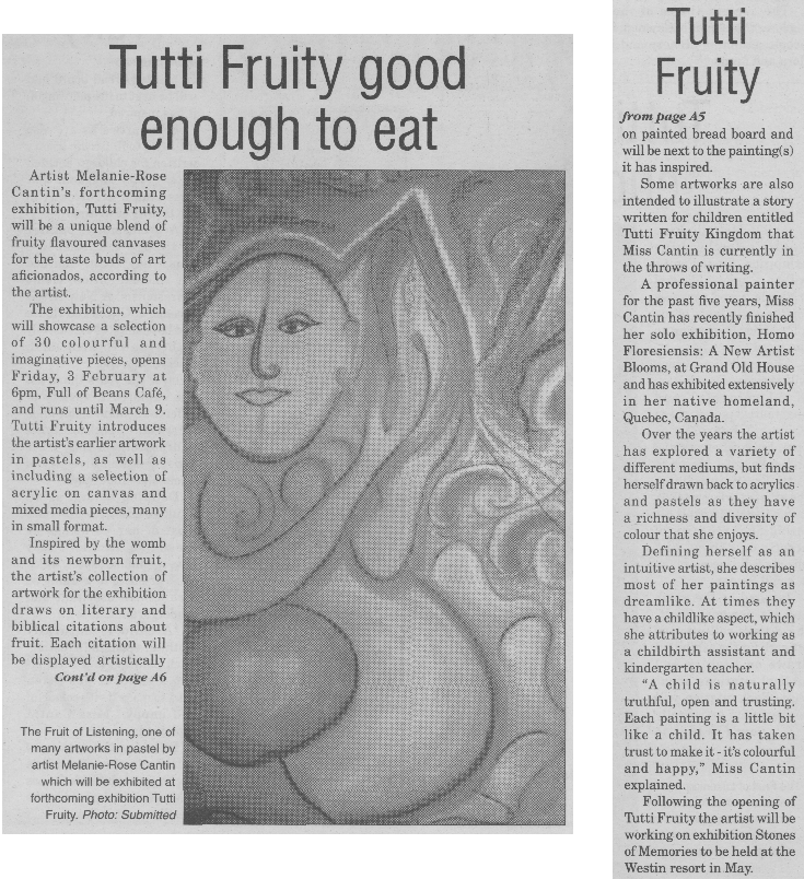 Tutty Fruity good enough to eat, The Caymanian Compass, 2006-01-27